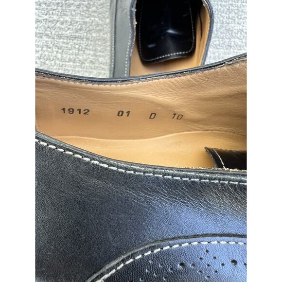 SANTONI Salem Cap Toe Black Leather Oxfords Men\'s Size 10 US main image 13